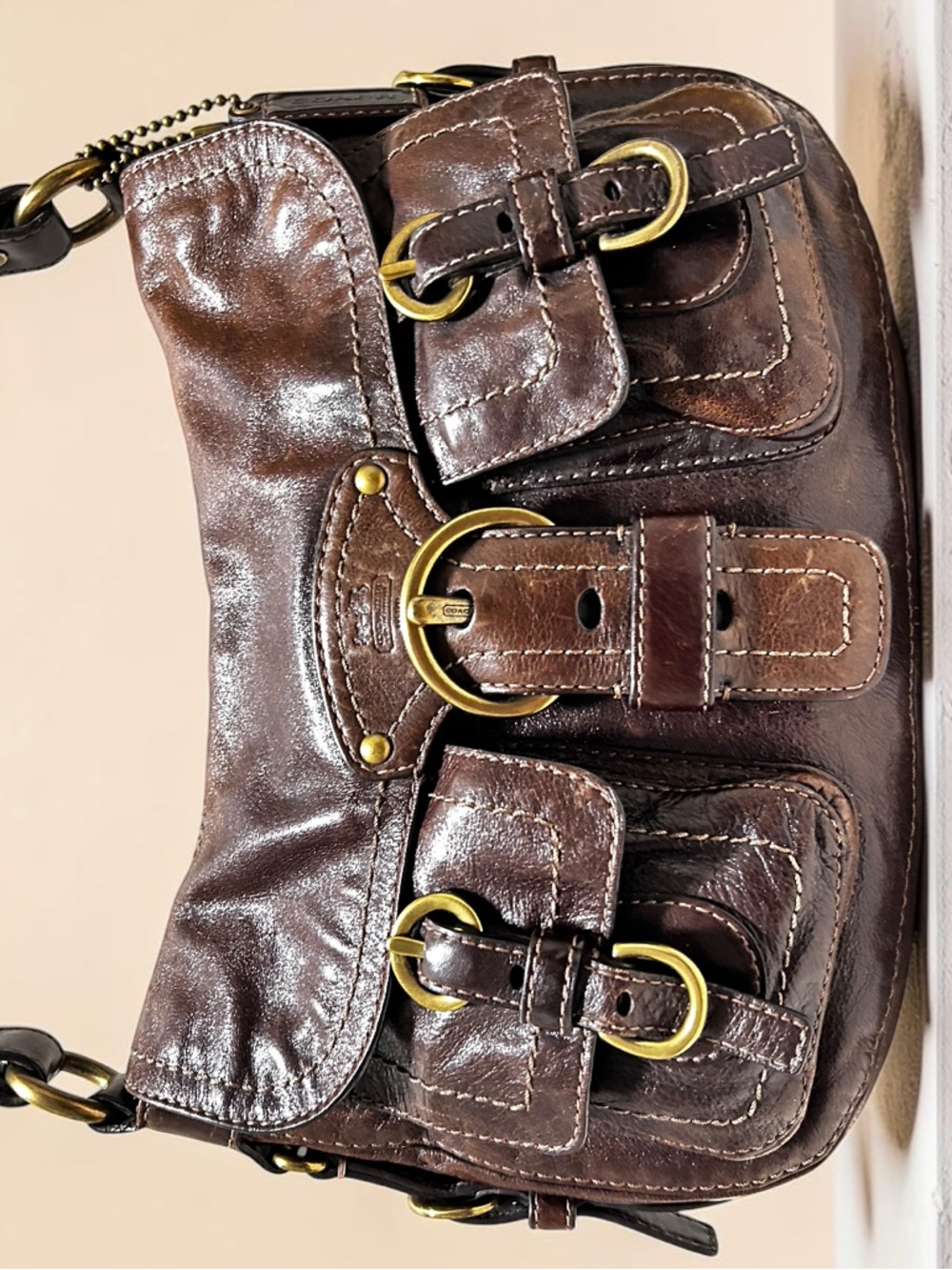 COACH Garcia Legacy Medium Flap Shoulder Bag - Picture 4 of 10